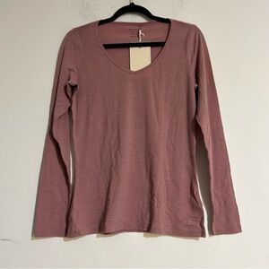 Icebreaker Merino Wool 150 Siren Long Sleeve Sweetheart Top Crystal Large Hiking